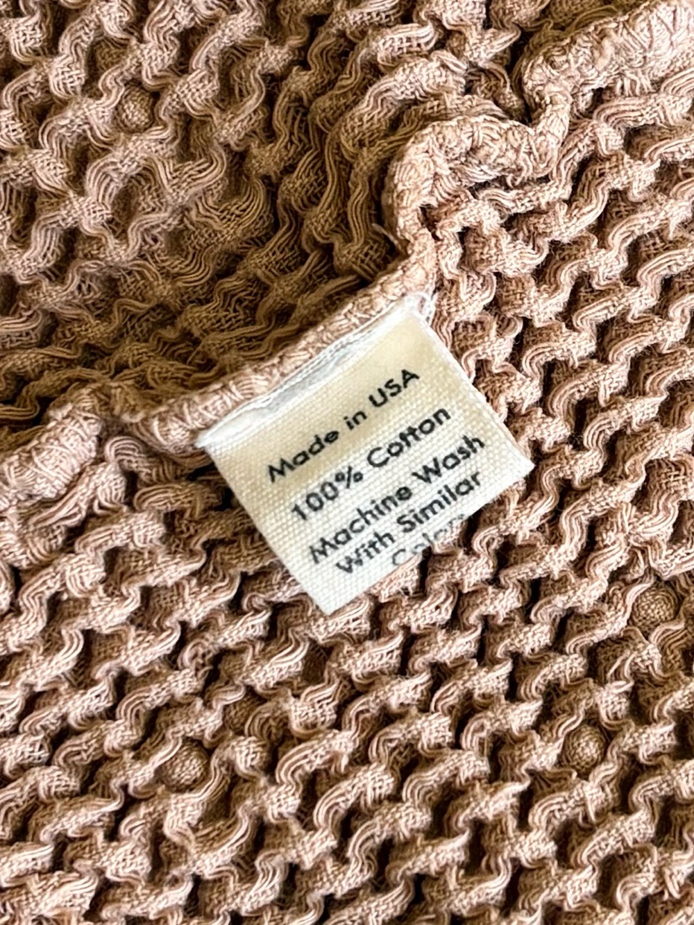 DONNI. Waffle 1/2 Zip Pullover - Latte - Picture 9 of 10